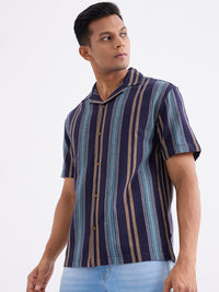 Men Shirt Blue Relaxed Fit