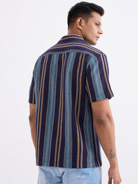 Men Shirt Blue Relaxed Fit