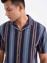 Men Shirt Blue Relaxed Fit