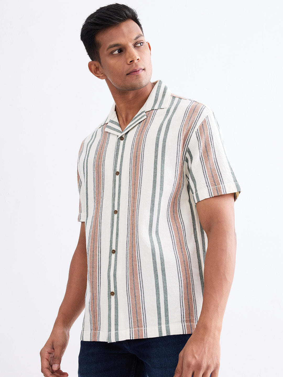 Men Shirt White Relaxed Fit