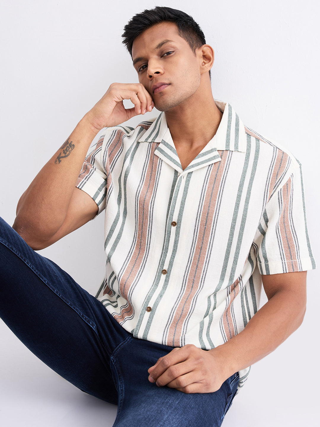 Men Shirt White Relaxed Fit