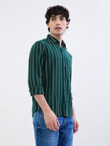 Men Shirt Green Slim Fit