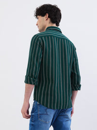 Men Shirt Green Slim Fit