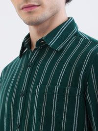 Men Shirt Green Slim Fit