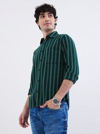 Men Shirt Green Slim Fit