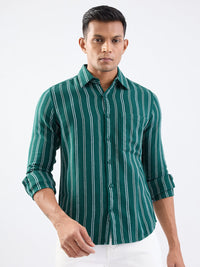 Men Shirt Green Slim Fit