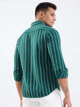Men Shirt Green Slim Fit