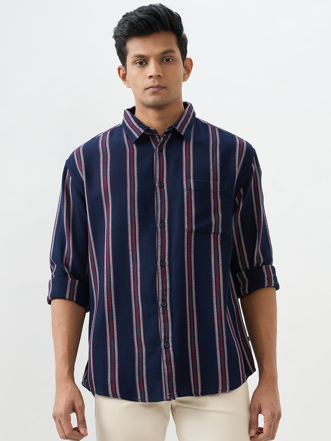 Men Shirt Red Slim Fit