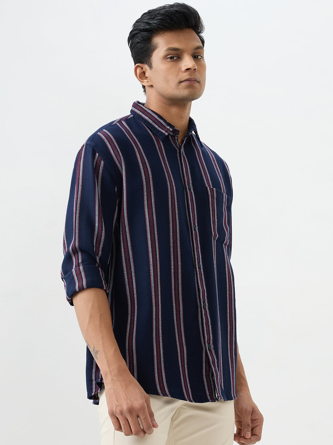 Men Shirt Red Slim Fit