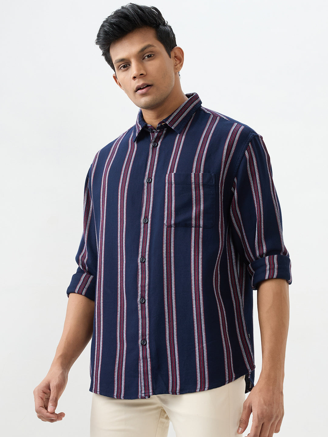 Men Shirt Red Slim Fit