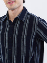 Men Shirt Blue Slim Fit