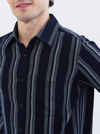 Men Shirt Blue Slim Fit