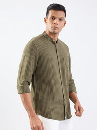 Men Shirt Green Slim Fit