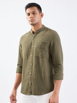 Men Shirt Green Slim Fit