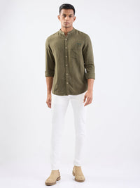 Men Shirt Green Slim Fit