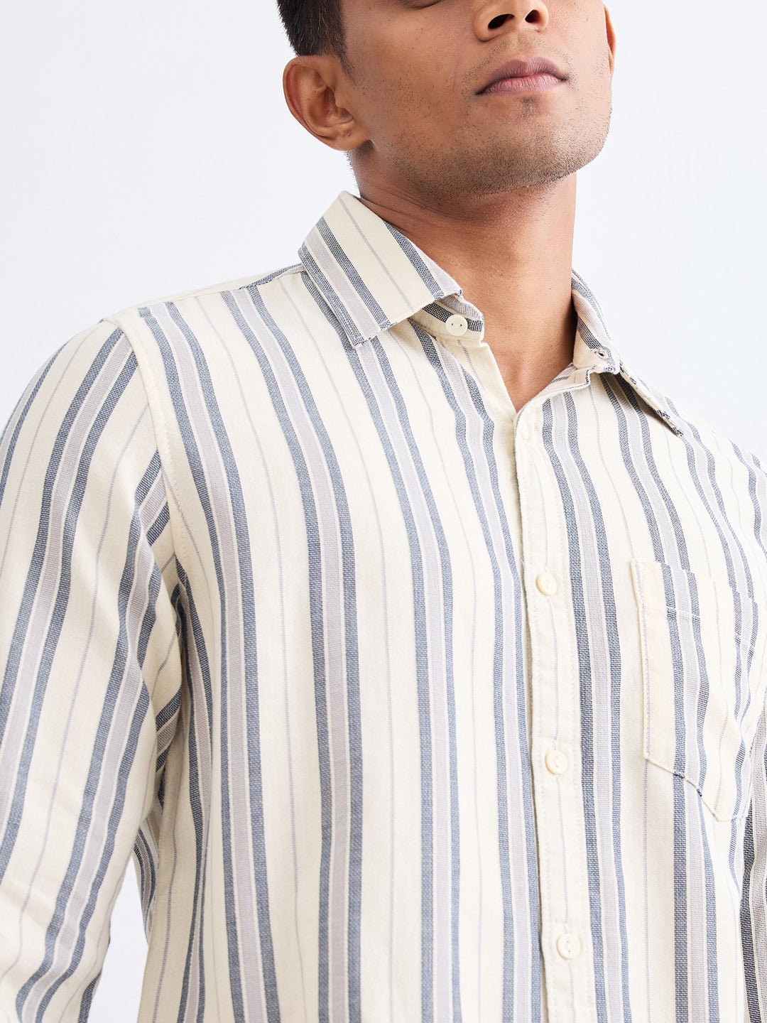 Spykar Iris Lilac Slim Fit Casual Shirts For Men