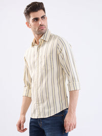 Men Shirt Yellow Slim Fit