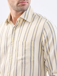 Men Shirt Yellow Slim Fit