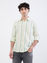 Men Shirt Green Slim Fit