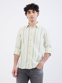 Men Shirt Green Slim Fit