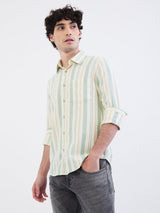 Men Shirt Green Slim Fit