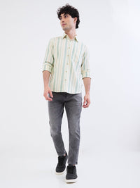 Men Shirt Green Slim Fit
