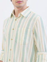 Men Shirt Green Slim Fit