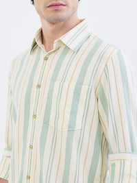 Men Shirt Green Slim Fit