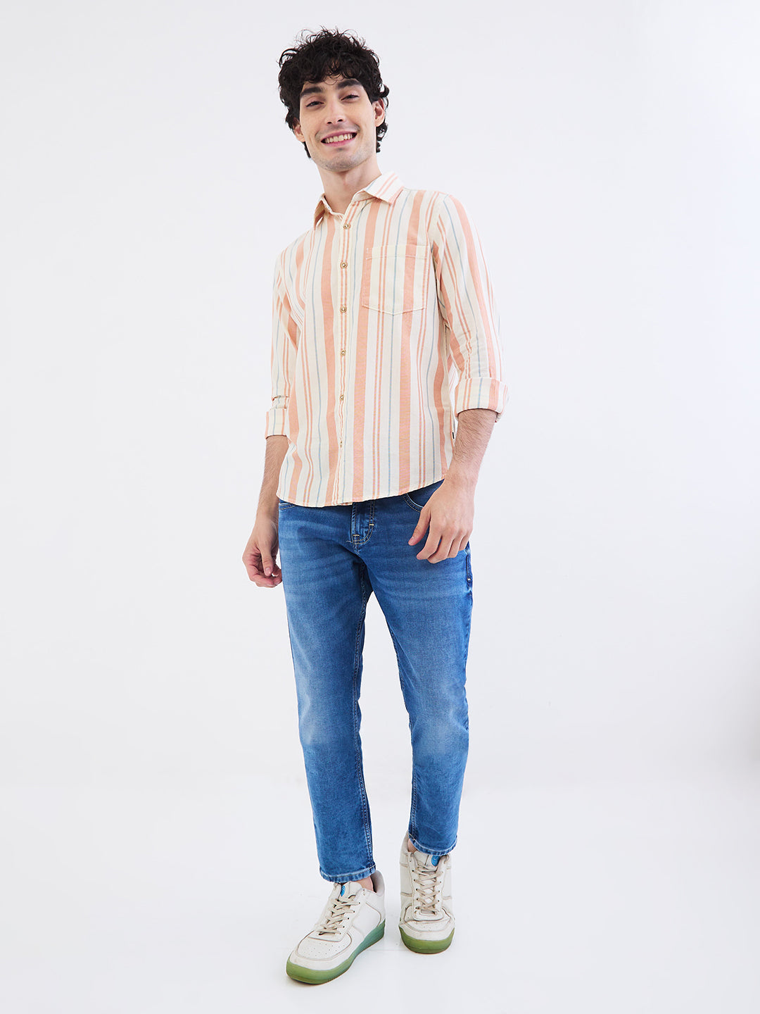 Men Shirt Pink Slim Fit