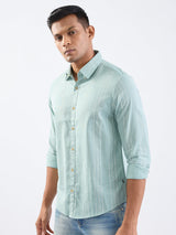 Men Shirt Green Slim Fit