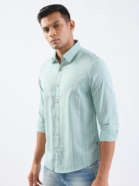 Men Shirt Green Slim Fit