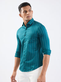 Men Shirt Green Slim Fit