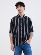Men Shirt Black Slim Fit