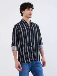 Men Shirt Black Slim Fit