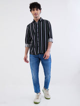 Men Shirt Black Slim Fit