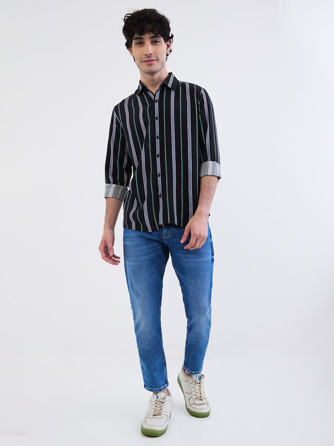 Men Shirt Black Slim Fit