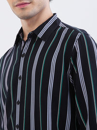 Men Shirt Black Slim Fit