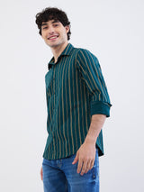 Men Shirt Green Slim Fit