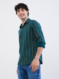 Men Shirt Green Slim Fit
