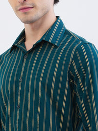 Men Shirt Green Slim Fit