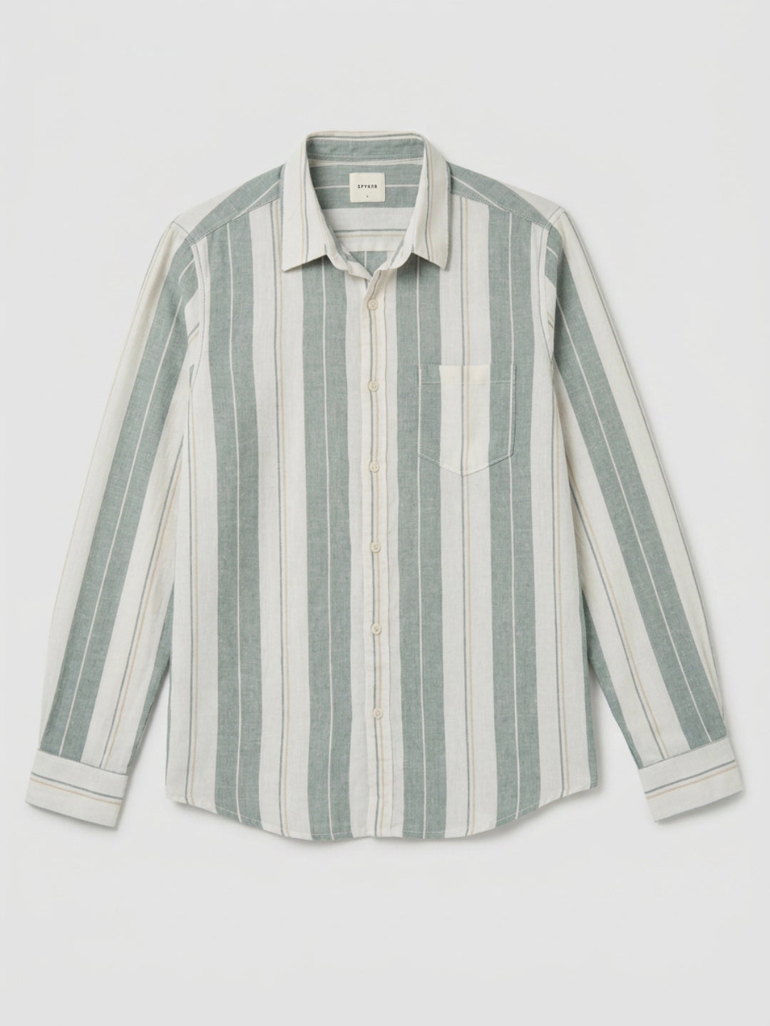 Men Shirt Stripe Blue Regular Fit