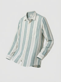 Men Shirt Stripe Blue Regular Fit