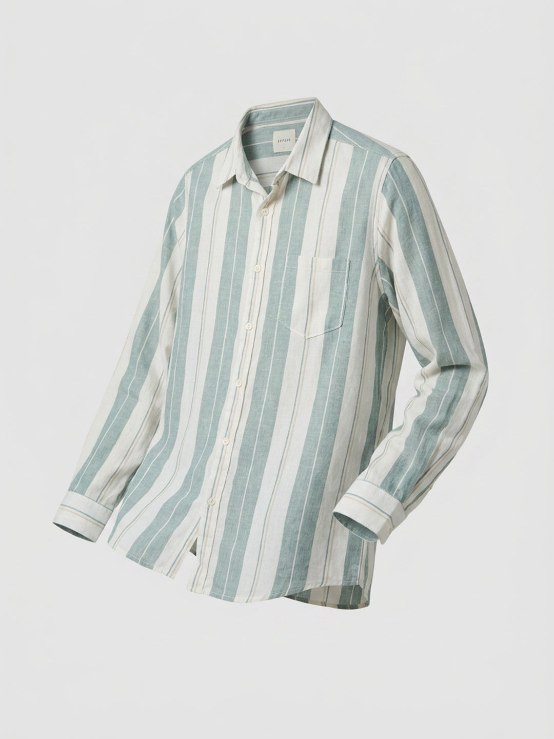 Men Shirt Stripe Blue Regular Fit