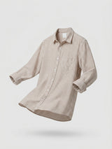 Men Shirt Stripe Brown Regular Fit