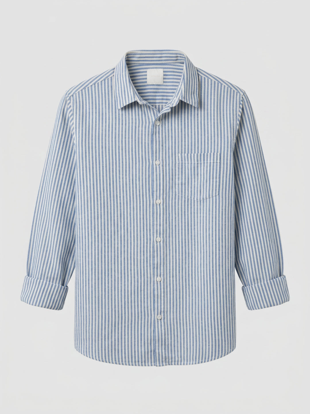 Men Shirt Stripe Blue Regular Fit
