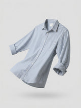 Men Shirt Stripe Blue Regular Fit