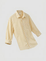 Men Shirt Stripe Yellow Regular Fit
