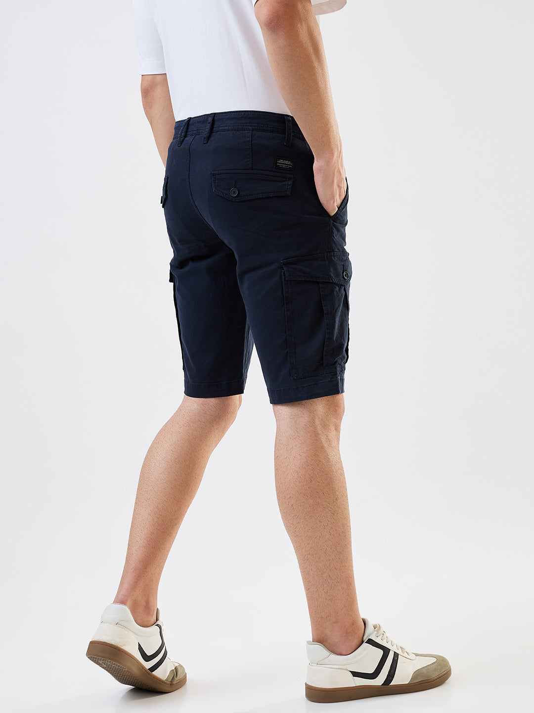 Spykar Blue Regular Fit Shorts For Men