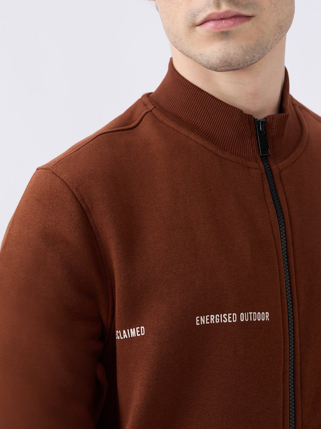 Spykar Friar Brown Regular Fit Casual Sweatshirts For Men