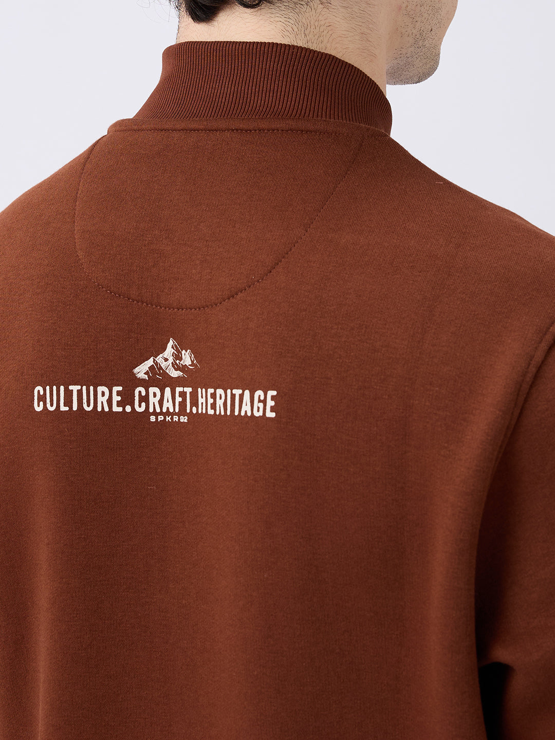 Spykar Friar Brown Regular Fit Casual Sweatshirts For Men